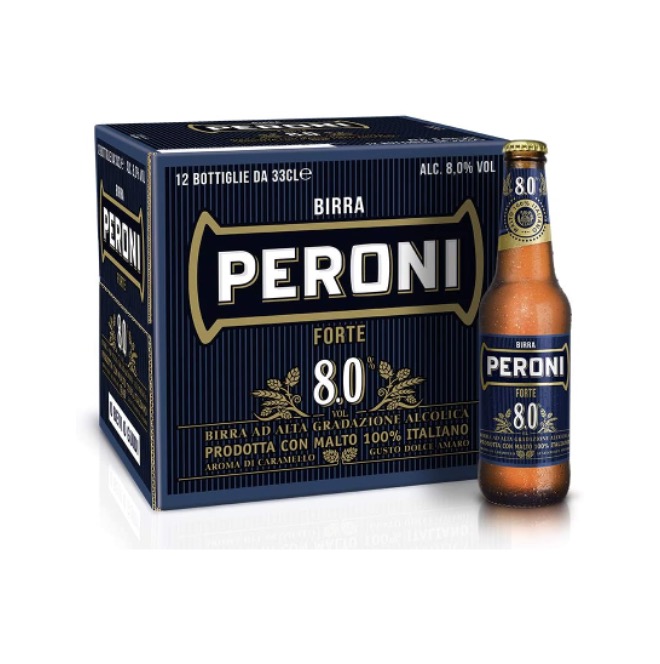 BEER PERONI FORTE CL33 X12     BOTTLES 8%VOL