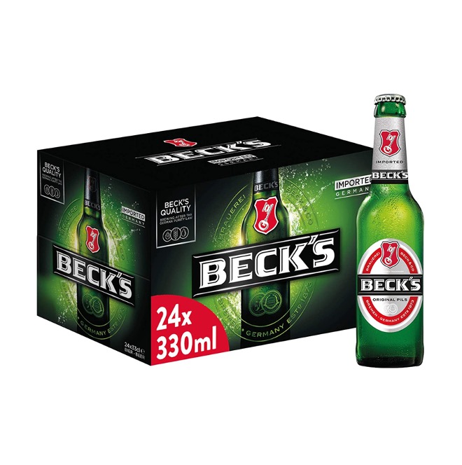 BEER BECK'S 5% VOL.            33CL  X 24 BOTTLES