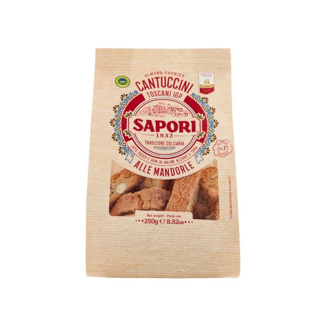 BISCUITS SAPORI CANTUCCINI     WITH ALMONDS IGP 250 G X 12
