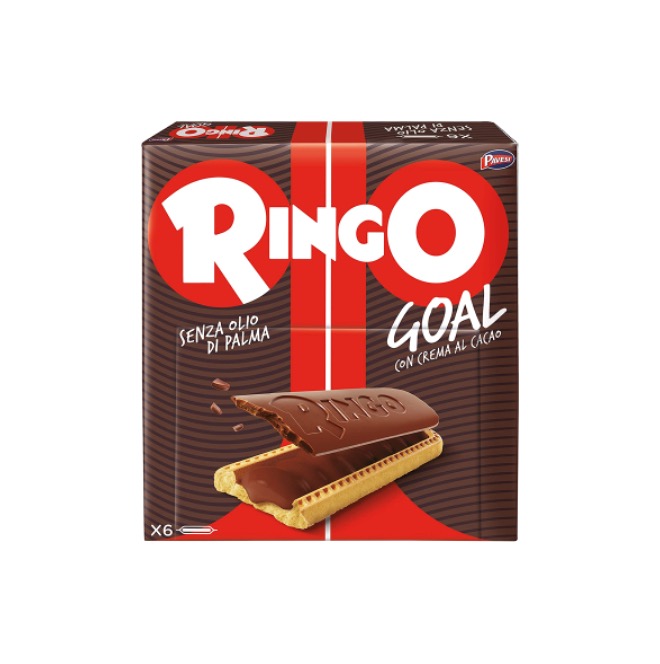 BISCUITS RINGO GOAL COCOA      PAVESI 168 G X 12