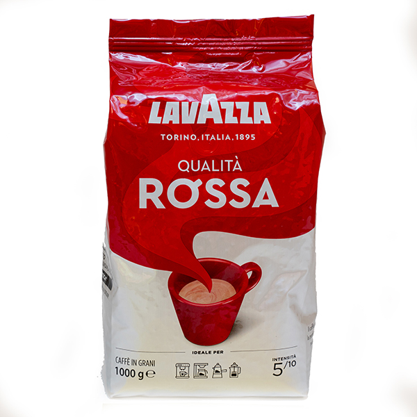 LAVAZZA QUALITA'  ROSSA COFFEE BEANS PACK 1000G X 6