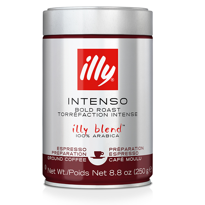 ILLY COFFEE ESPRESSO INTENSE   POWDER IN TIN 250G X 6