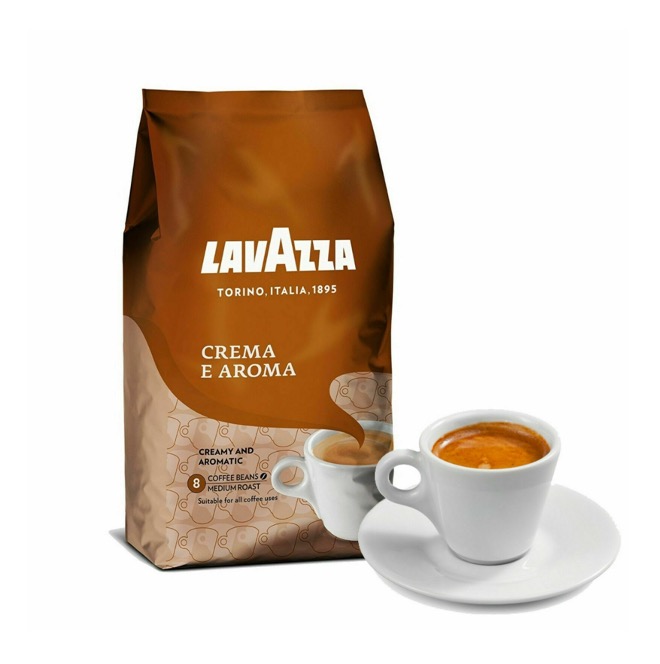 LAVAZZA COFFEE BEANS CREMA AND AROMA BROWN BAG 1000G X 6