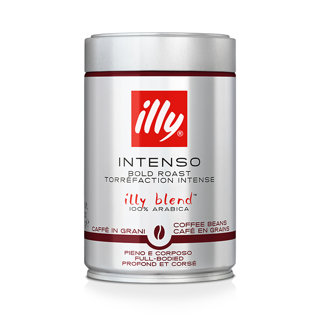 ILLY ESPRESSO INTENSE COFFEE   BEANS IN TIN 250G X 12