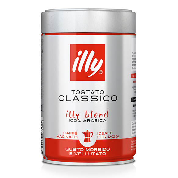 ILLY ESPRESSO CLASSIC COFFEE   GROUNDED IN TIN 250G X 12