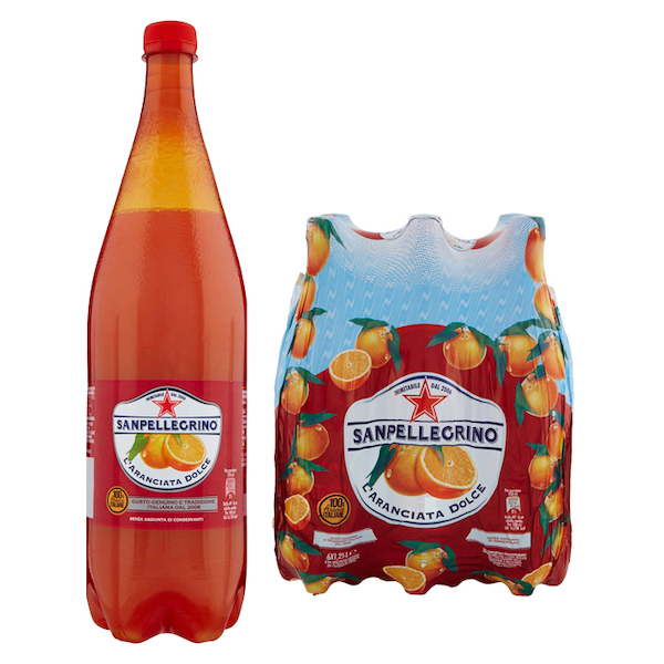 SAN PELLEGRINO ARANCIATA SOFT DRINK 125 CLX 6 PET BOTTL