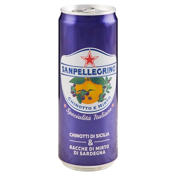 SAN PELLEGRINO CHIN/MYRT SOFT DRINK 33CL SLEEK CAN