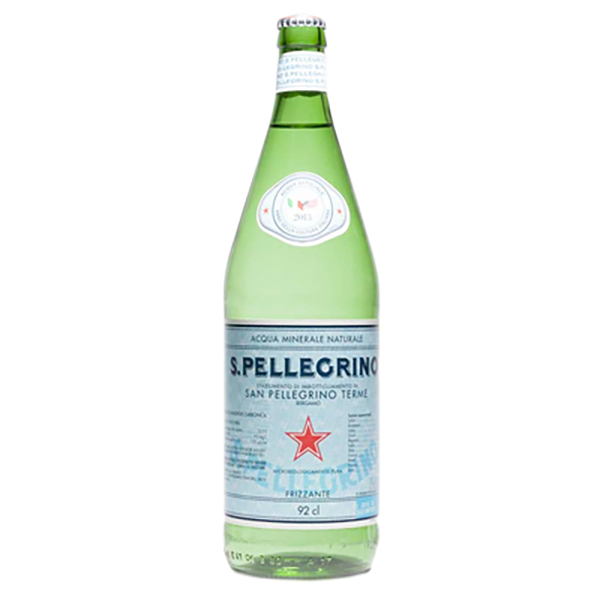 SAN PELLEGRINO SPARKLING WATER 1L IN GLASS BOTTLE