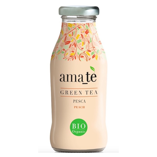 AMA TE DRINK TEA INFUSION PEACH 250ML X 24 GLASS BOTTLE