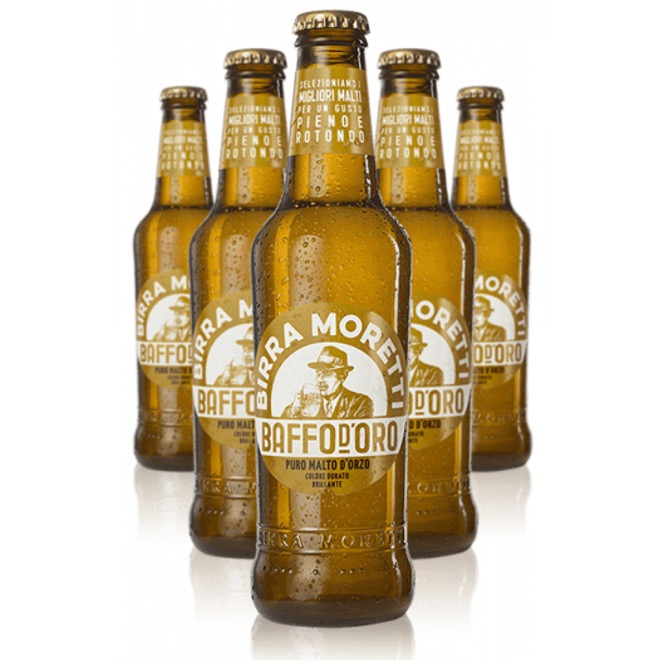 BEER MORETTI BAFFO D’ORO CL33X24BOTTLE 4.8%VOL 11.40GP