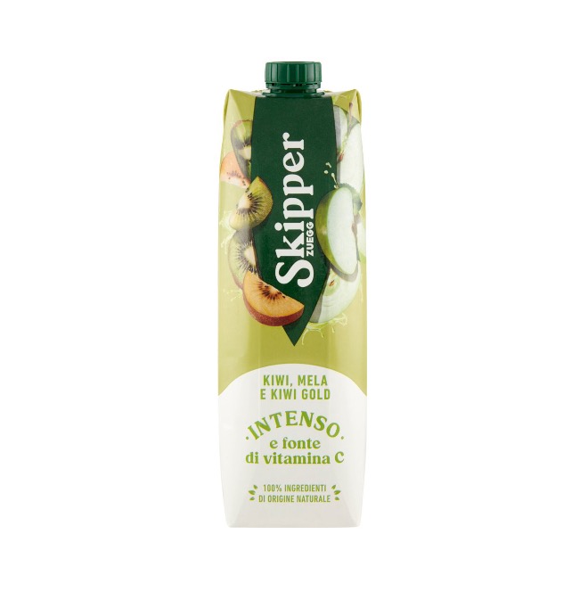 ZUEGG SKIPPER KIWI/APPLE JUICE 1LT. X 12 TETREPAK PACKAGE