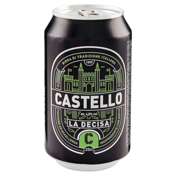 BIRRA CASTELLO LA DECISA 33CL X 24 CAN 4.8%VOL 11.00GP