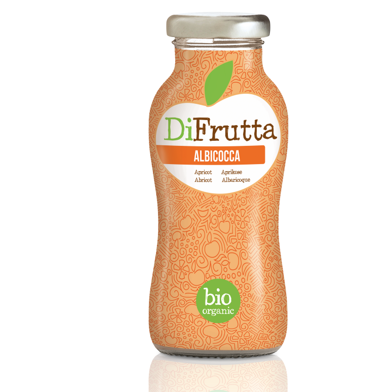 DIFRUTTA ORGANIC APRICOT JUICE 20CL X 24 GLASS BOTTLE