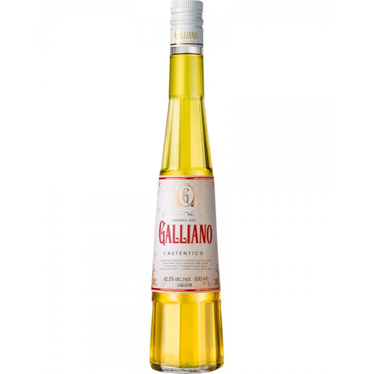 LIQUOR GALLIANO 42.3% VOL 50CL X 6 IN GLASS BOTTLE