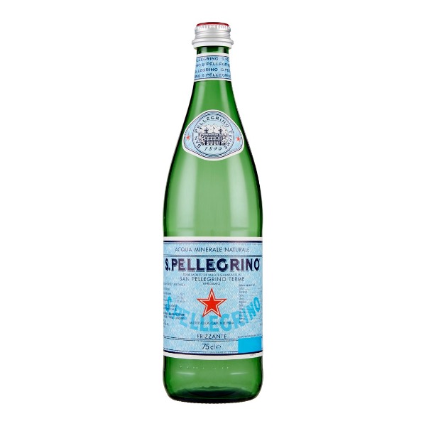 SAN PELLEGRINO SPARKLING WATER 750ML X 15 GLASS BOTTLES SPA/ENG/ITA