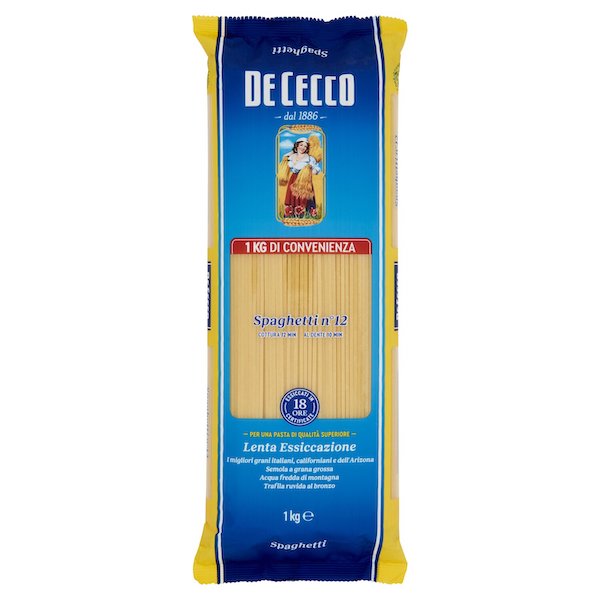 PASTA DE CECCO DURUM WHEAT SPAGHETTI N.12 1KG