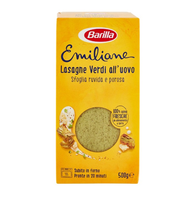 PASTA BARILLA LASAGNE VERDI UOVO 500GX15