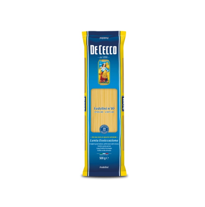 PASTA DE CECCO DURUM WHEAT FEDELINI N.10 500G X 24