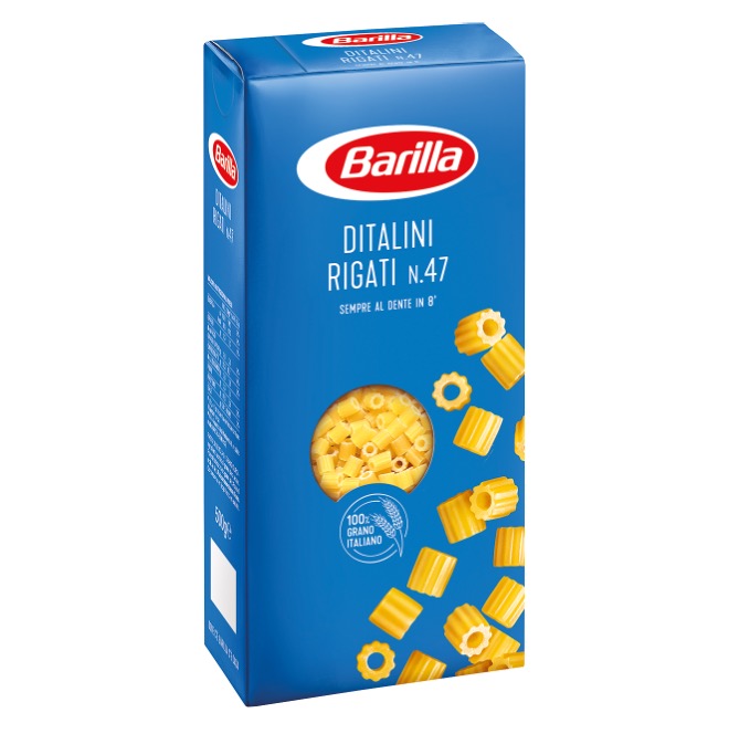 PASTA BARILLA DITALINI RIGATI 500GX24