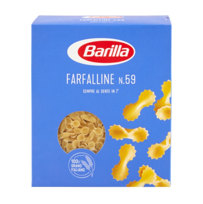 PASTA BARILLA FARFALLINE SEMOL A 500GX30