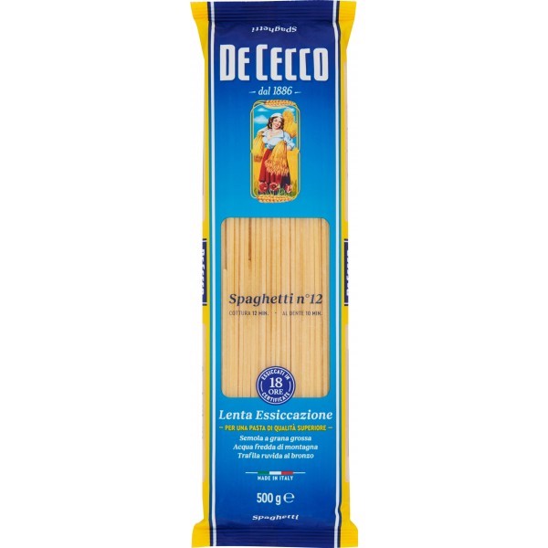 PASTA DE CECCO SPAGHETTI N.12 500G X 24