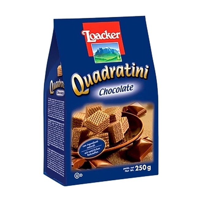 LOACKER QUADRATINI 250 G X 18 CIOCCOLATO