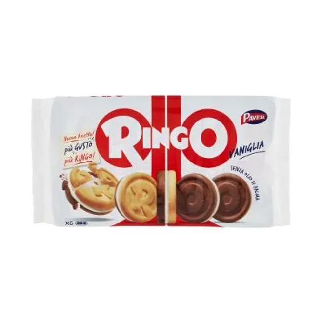 BISCUITS RINGO VANILLA PAVESI 55 G X 6 X 12