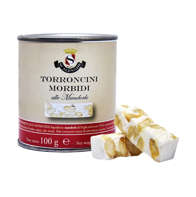 NUGAT TORRONCINI CLASSIC SCALENGHE IN TIN 100 G X 12