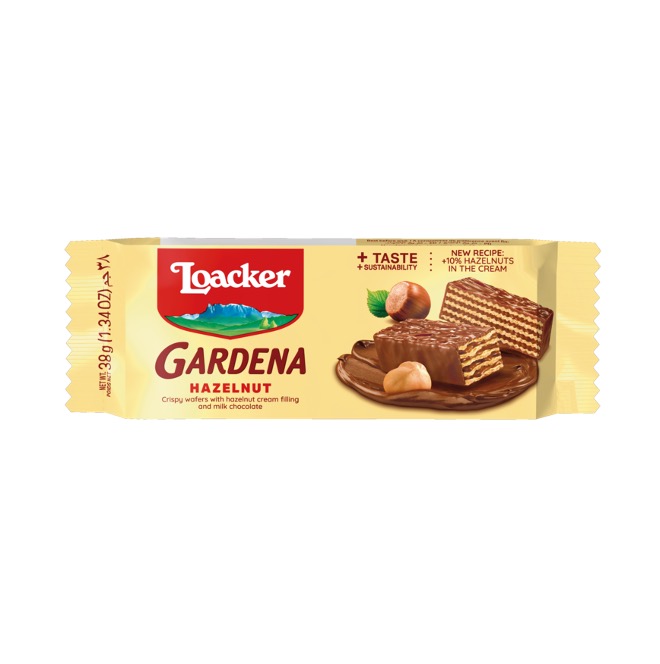 LOACKER GARDENA HAZELNUT 38 G X 25 X 12