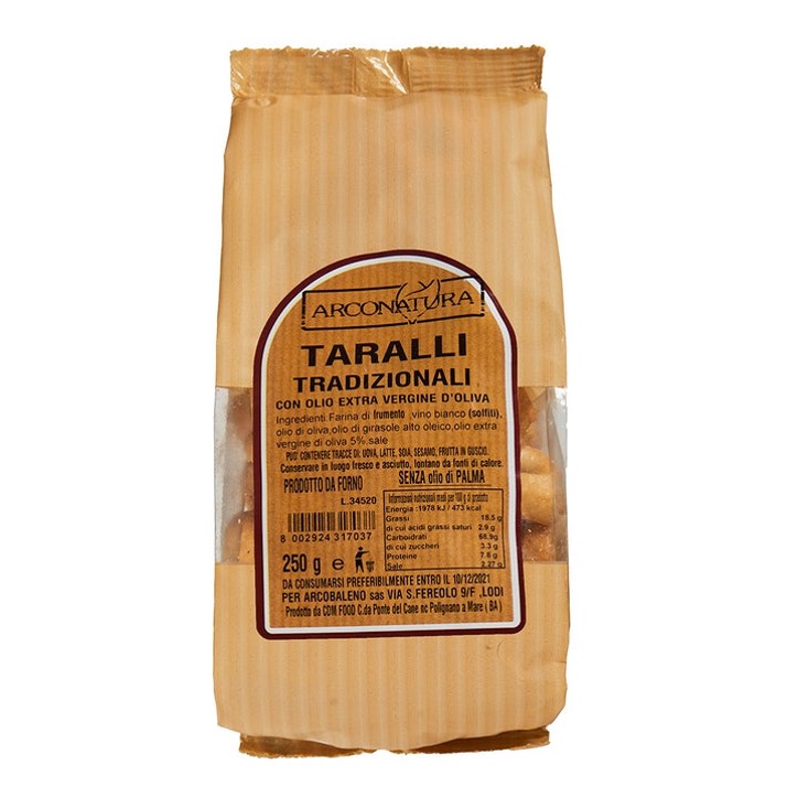 TARALLI TRADIZIONALI ARCOBALEN 250G X 20