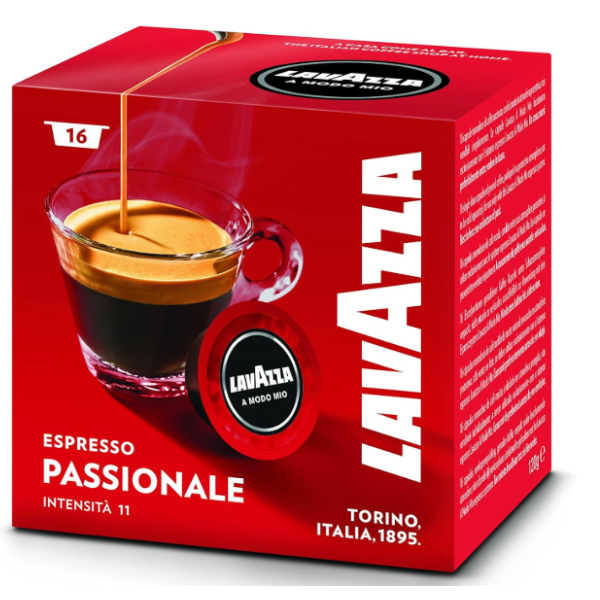 LAVAZZA A MODO MIO COFFEE X 16 CAPSULES – PASSIONATE