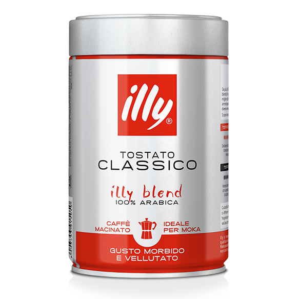 ILLY ESPRESSO CLASSIC COFFEE GROUNDED IN TIN 250G X 12