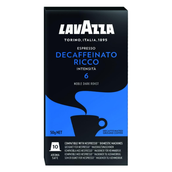 CAFFE LAVAZZA DEK RICCO CASE W 10 CAPS COMP. NESPR X 10