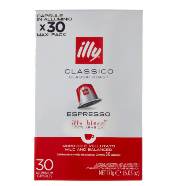 COFFEE ILLY CLASSIC COMPATIBLE NESPRESSO CAPSULE X 30