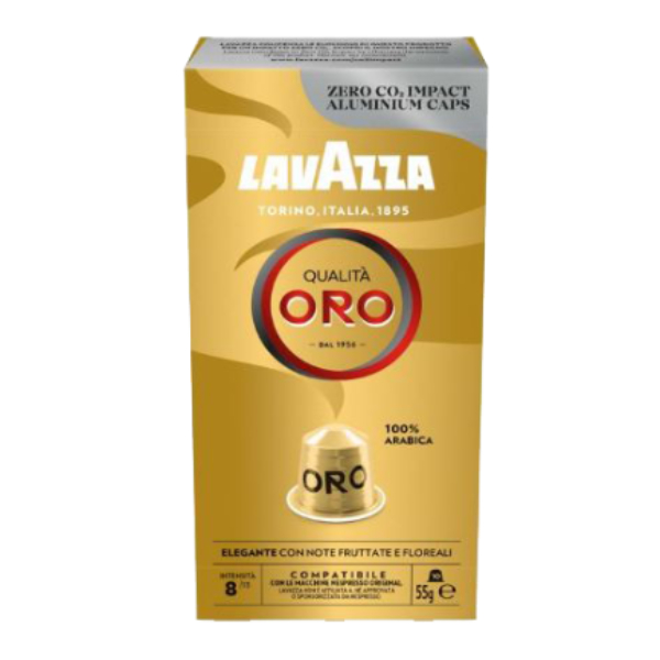 CAFFE LAVAZZA QUALITA’ ORO CASE W/ 10 CAPS COMP. NESPR X 10