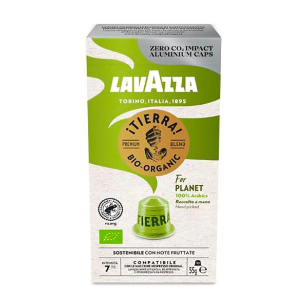 CAFFE LAVAZZA TIERRA BIO FOR PLANET CASE W/ 10 CAPS COMP. NESPR X 10