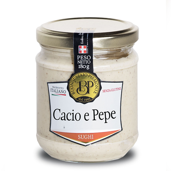 BUONGUSTAIO SAUCE CACIO CHEESE AND PEPPER 180G X 12 GLASS JAR