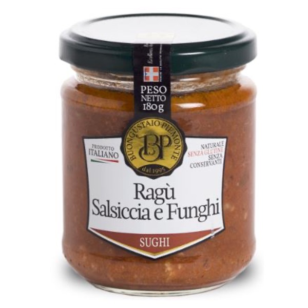 SAUSAGE AND MUSHROOMS RAGOUT 1X180GR GLASS JAR