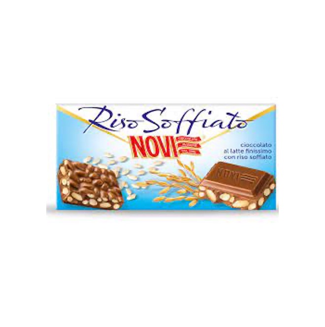 NOVI MILK CHOCOLATE/PUFFED RIC E BAR 80G X 22