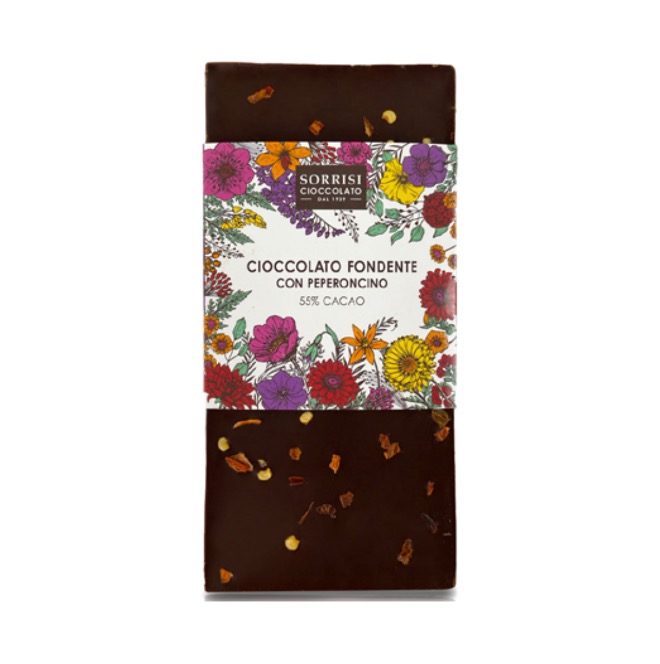 B&S DARK CHOCOLATE CHILLI PEPPER BAR 80GX12