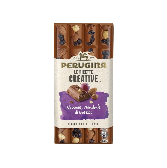 PERUGINA CREATIVE DARK/HAZELN/ ALMOND/RAISINS TABLET 195GX15