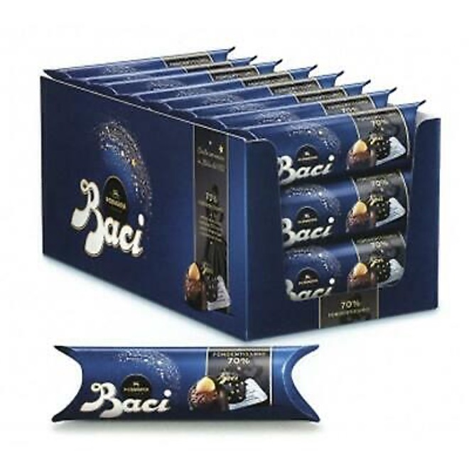 PERUGINA BACI TUBE EXTRA DARK 70% 3PCS 37.5G X 21