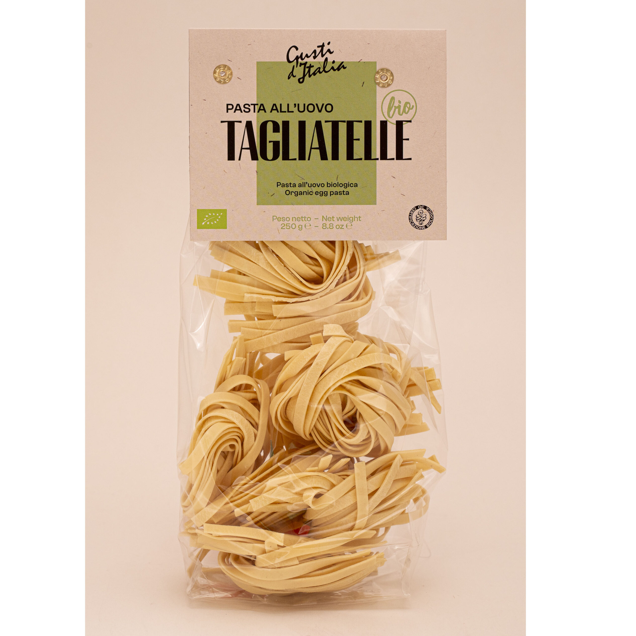 TAGLIATELLE ALL'UOVO BIO GUSTI 250 GR