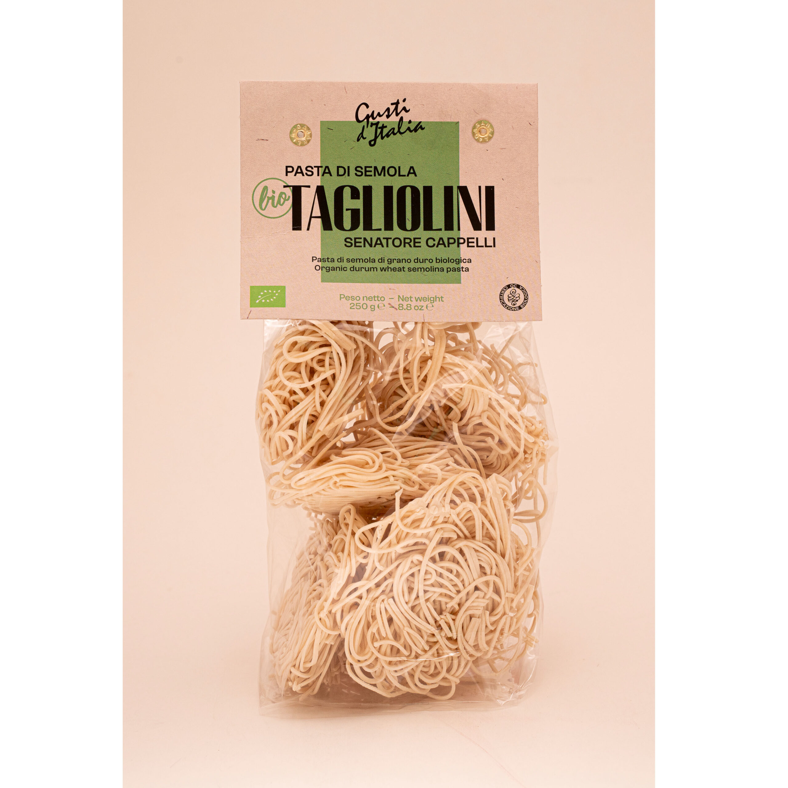 ORGANIC TAGLIOLINI DI SEMOLA SENATORE CAPPELLI BIO - GUSTI D'ITALIA - 250g