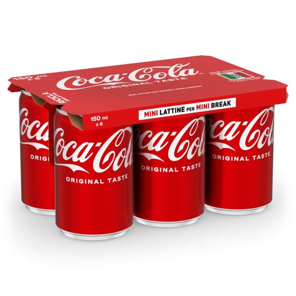COCA COLA MINI LATTINA 150ML X 6 x 4
