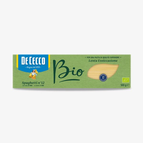 PASTA DURUM WHEAT DE CECCO ORG SPAGHETTI N.12 500G X 20