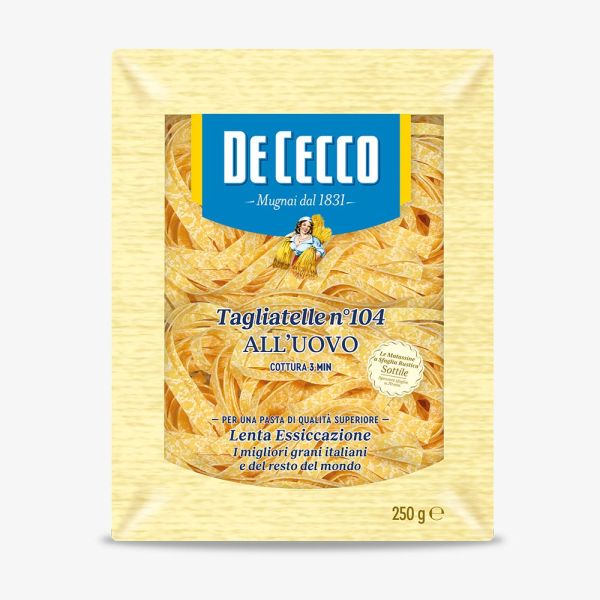 PASTA DECECCO TAGLIATE UOVO 104 250GX12