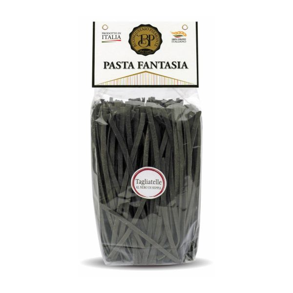 DURUM WHEAT SEMOLINA TAGLIATELLE PASTA WITH SQUID INK BUONGUSTAIO 500GX12