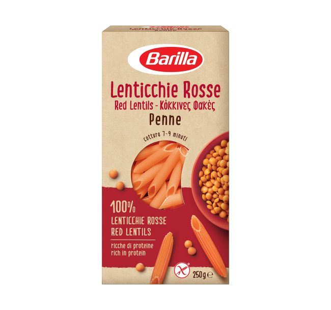 PASTA BARILLA PENNE RED LENTIL 250GX10