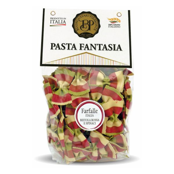 PASTA BUONGUSTAIO FARFALLE ITALY RED CHARD AND SPINACH 250GX12
